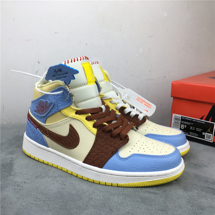 2019 Maison Chateau Rouge x Air Jordan 1 High Mid Shoes - Click Image to Close